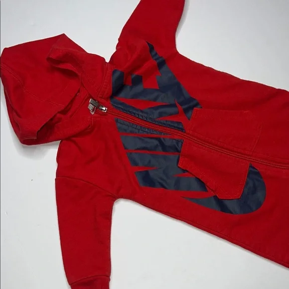 Nike Red and Black Kids Footie One Piece - Picture 3 of 5